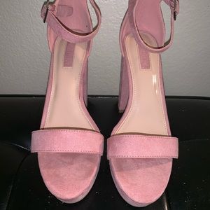 Pink strapped high heels